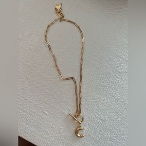 Gold C necklace